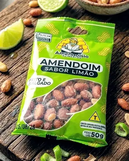 Pacote de Amendoim sabor Limão 50g